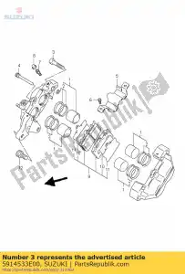 suzuki 5914533E00 perno, carcasa - Lado inferior