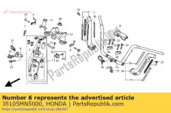 Aqui você pode pedir o ficar, interruptor de combinação em Honda , com o número da peça 35105MN5000: