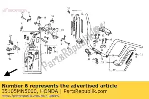 Honda 35105MN5000 ficar, interruptor de combinação - Lado inferior