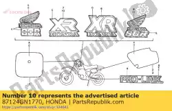 merk, l. Brandstoftank van Honda, met onderdeel nummer 87124GN1770, bestel je hier online: