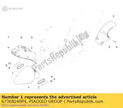 Qui puoi ordinare parafango anteriore rosa da Piaggio Group , con numero parte 67368240P4: