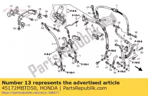 Honda 45172MBTD50 clamper d,brk hos - Bottom side