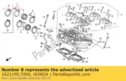 Here you can order the insulator, carburetor from Honda, with part number 16211ML7000: