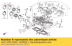 honda 16211ML7000 insulator, carburetor - Bottom side