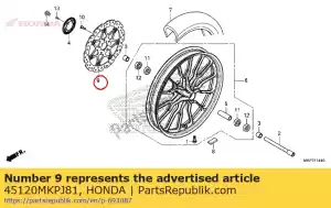 honda 45120MKPJ81 disk comp front brake - Bottom side