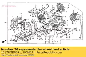 honda 16178MB0671 épingle, frappe - La partie au fond