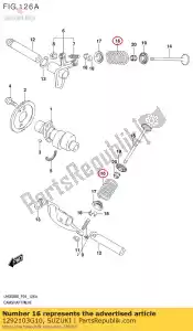 Suzuki 1292103G10 mola, válvula - Lado inferior