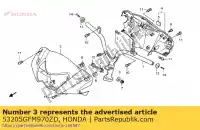 53205GFM970ZD, Honda, couvrir, fr. poignée * nha67p * (nha67p perle blanc soyeux) honda nhx 110 2008 2009 2010 2011 2012 2013, Nouveau