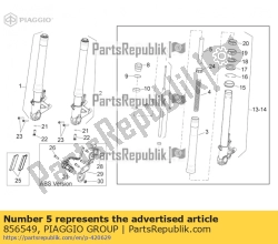 Aprilia 856549, Rura wst?pnego ?adowania, OEM: Aprilia 856549