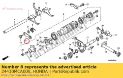 stop comp., versnellingsbak van Honda, met onderdeel nummer 24430MCA000, bestel je hier online: