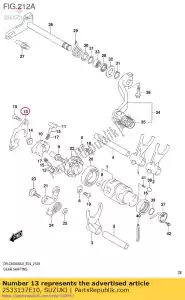 suzuki 2533137E10 levantador, engrenagem shi - Lado inferior