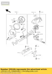 Aquí puede pedir conjunto de lámpara, caja piloto de Kawasaki , con el número de pieza 230161119: