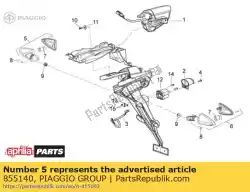 Here you can order the lh front/rh rear turn indic. From Piaggio Group, with part number 855140: