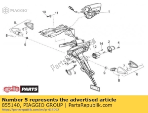 aprilia 855140 lh front/rh rear turn indic. - Bottom side