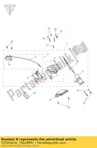 triumph T2505616 clip seat lock - Bottom side