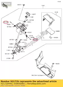 kawasaki 921720440 schroef, tikken +, 2,5 x 14 zg1400c - Onderkant