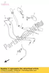 Here you can order the cable, throttle 1 from Yamaha, with part number 1TP263110000: