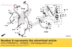 Ici, vous pouvez commander le tuyau comp d frein avant auprès de Honda , avec le numéro de pièce 45127MKND51: