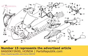 honda 64600KYJA00 coperchio assy., l. serbatoio - Il fondo