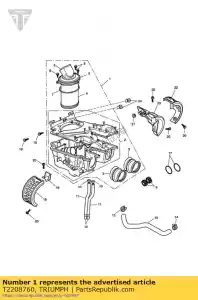 triumph T2208760 kit airbox assy - Lado inferior