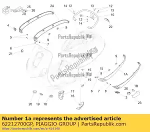 Piaggio Group 62212700GP lewa dolna owiewka - Dół