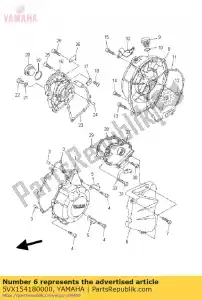 yamaha 5VX154180000 cubierta, caja de cadena - Lado inferior