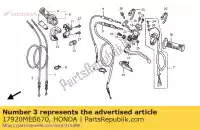 17920MEB670, Honda, kabel comp. b, gas geven honda crf crfr 450, Nieuw