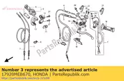 Qui puoi ordinare cavo comp. B, acceleratore da Honda , con numero parte 17920MEB670: