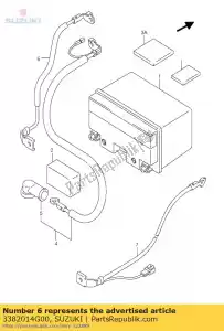Suzuki 3382014G00 cable, batería m pl - Lado inferior