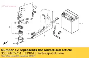 Honda 35856MF5751 rubber, shock - Bottom side