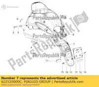 622520000C, Piaggio Group, protección trasera derbi piaggio liberty sonar zapc51101, zapm78103, zapc51103 0 50 125 150 2009 2011 2016 2017, Nuevo