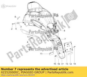 Piaggio Group 622520000C protezione posteriore - Il fondo