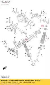 suzuki 1293282000 chaveta, válvula - Lado inferior