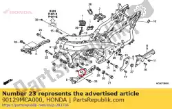 Aqui você pode pedir o parafuso, flange, 12x92 em Honda , com o número da peça 90129MCA000: