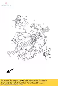 suzuki 4736141F02019 capa, moldura hea - Lado inferior