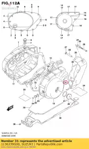 suzuki 1136339G00 cushion,sec dr - Bottom side