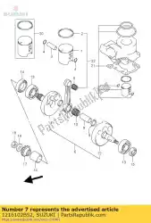 Here you can order the rod,connecting from Suzuki, with part number 1216102B52: