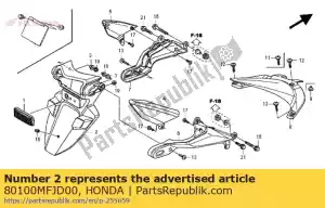 honda 80100MFJD00 garde-boue a, rr. - La partie au fond