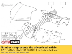 Aprilia AP8184468, Panel deski rozdzielczej. czarny, OEM: Aprilia AP8184468