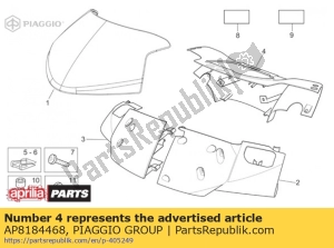 aprilia AP8184468 panel de instrumentos negro - Lado inferior