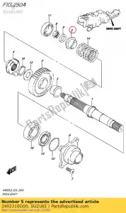 Suzuki 2492310G00 tapón, cámara spr - Lado inferior