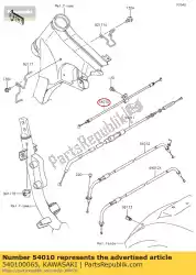 Aquí puede pedir cable, cerradura de asiento de Kawasaki , con el número de pieza 540100065: