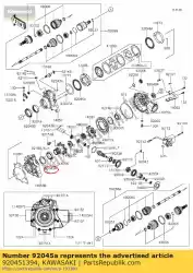 Qui puoi ordinare cuscinetto a sfere, 6910 kvf650-a1 da Kawasaki , con numero parte 920451394: