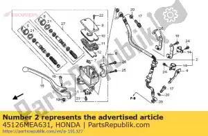 honda 45126MEA631 comp. mangueira, fr. freio - Lado inferior