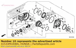 Aqui você pode pedir o calço d, coroa (2,00) em Honda , com o número da peça 41533MCA000: