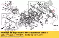 16620MGE003, Honda, tuyau, carburant (# 2) honda  vfr 1200 2010 2011 2012 2013 2017, Nouveau