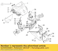 6244550087, Piaggio Group, Kofferklep piaggio mp 125 250 3, Nieuw