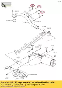 Kawasaki 921530860 bout, 6x8 - Onderkant