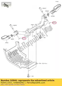 kawasaki 920411051 goupille kl600-a1 - La partie au fond