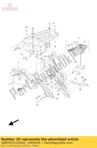 yamaha 56PH45510000 bracket, licence - Bottom side